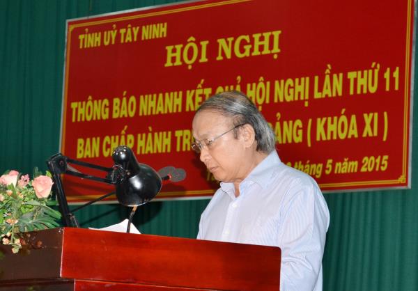 Ban Thường vụ Tỉnh ủy: Thông báo nhanh kết quả Hội nghị Trung ương (khóa XI)