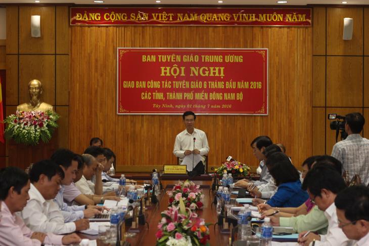 Giao ban công tác Tuyên giáo 6 tháng đầu năm 2016 các tỉnh, thành khu vực miền Đông Nam Bộ