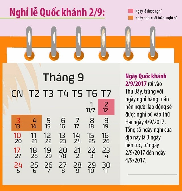 UBND tỉnh Tây Ninh thông báo các ngày nghỉ lễ năm 2017