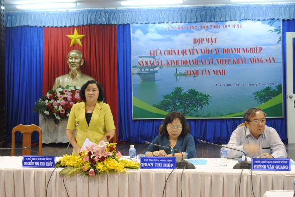 UBND tỉnh Tây Ninh: Họp mặt giữa Chính quyền với các doanh nghiệp sản xuất, kinh doanh xuất nhập khẩu nông sản 