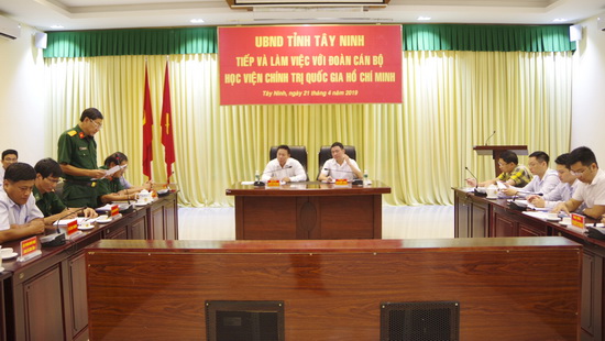 UBND tỉnh tiếp Học viện Chính trị Quốc gia Hồ Chí Minh 
