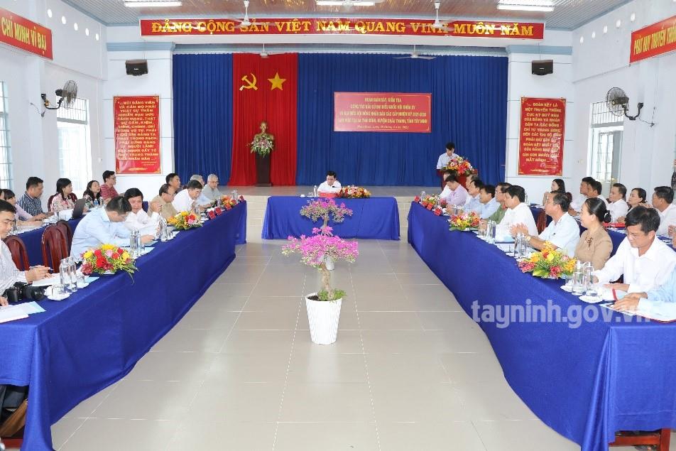 Đoàn giám sát Trung ương kiểm tra công tác bầu cử tại xã Thái Bình, huyện Châu Thành, tỉnh Tây Ninh
