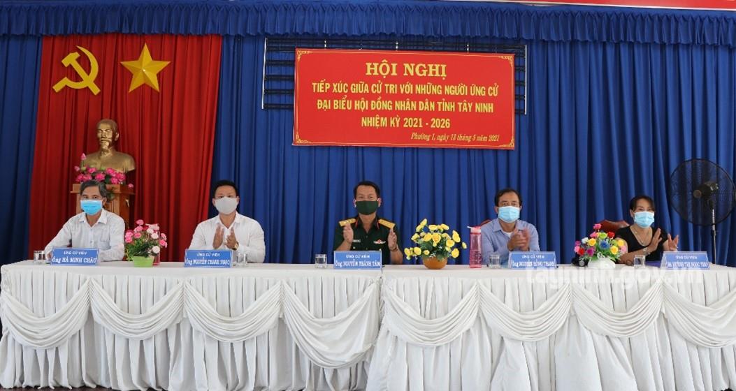 Cử tri phường 1, thành phố Tây Ninh phấn khởi, tin tưởng vào các ứng cử viên 