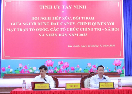 Hội nghị tiếp xúc, đối thoại giữa người đứng đầu cấp ủy, chính quyền với Mặt trận Tổ quốc, Các tổ chức chính trị xã hội và nhân dân năm 2023