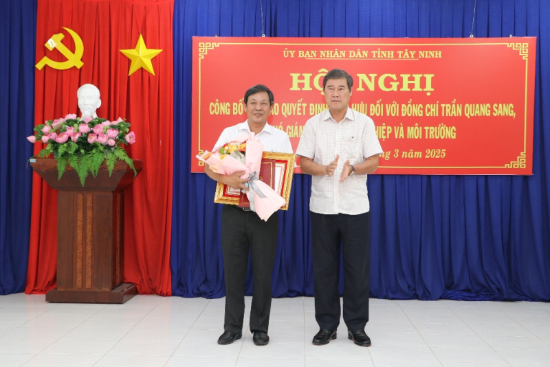 Phó Giám đốc Sở Nông nghiệp và Môi trường nghỉ hưu trước tuổi